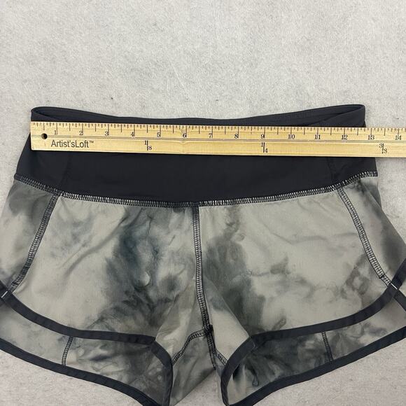 Lululemon Speed Up Shorts Womens Size 2 Gray Tie Dye Lined 2.5 Inseam W7TDR - Picture 4 of 14